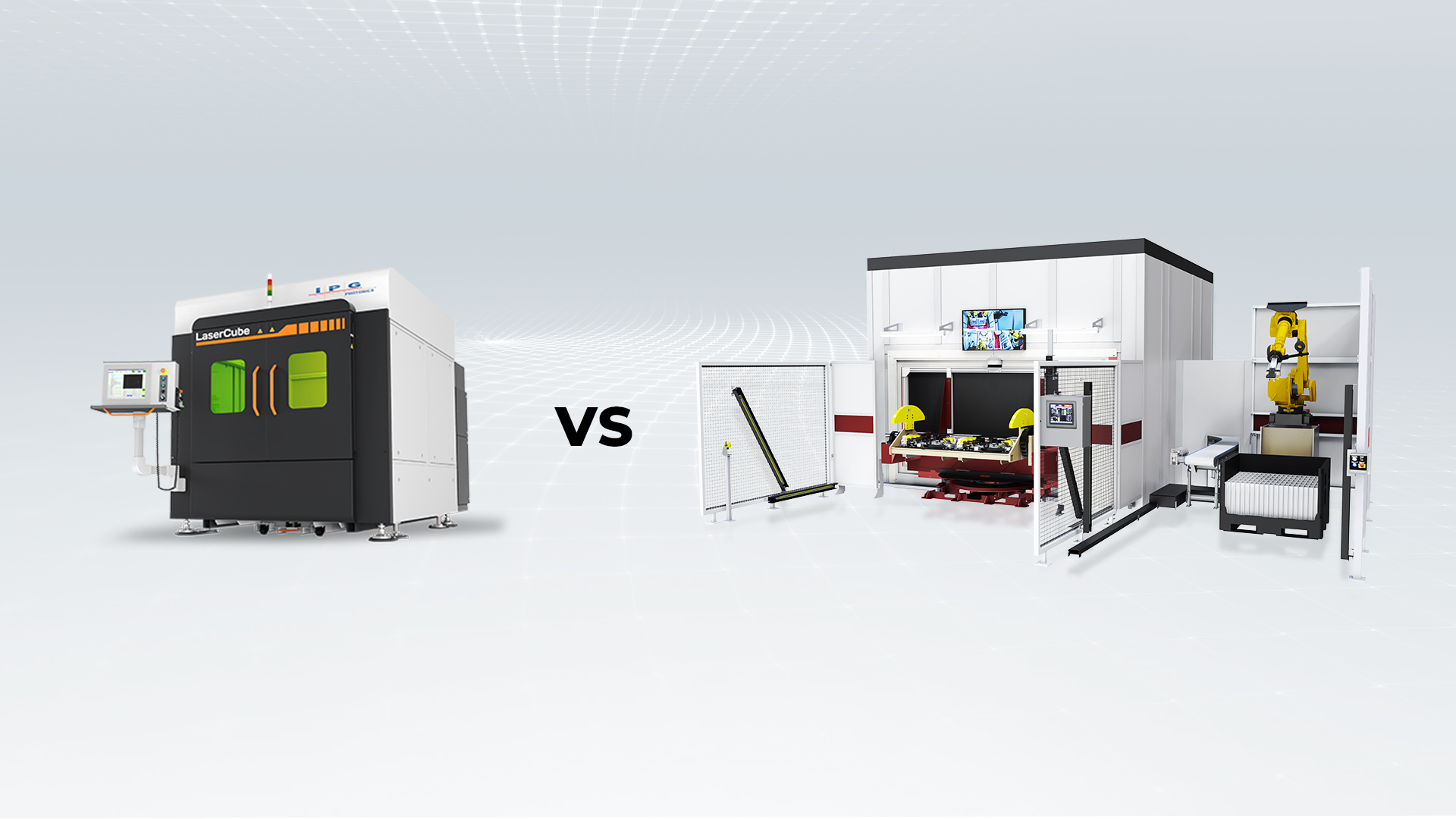 Comparison of pre-configured laser cutting system and custom laser welding system