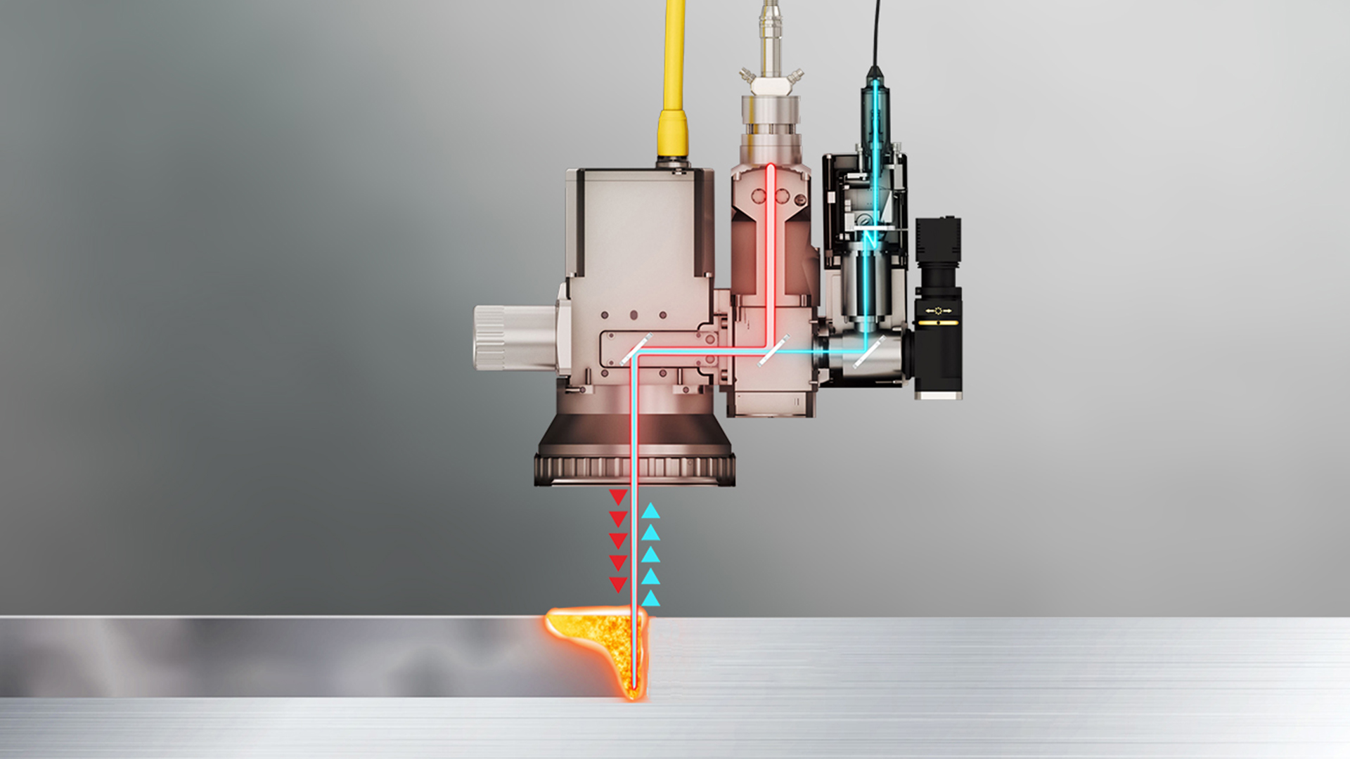 Diagram of direct measurement of laser weld depth