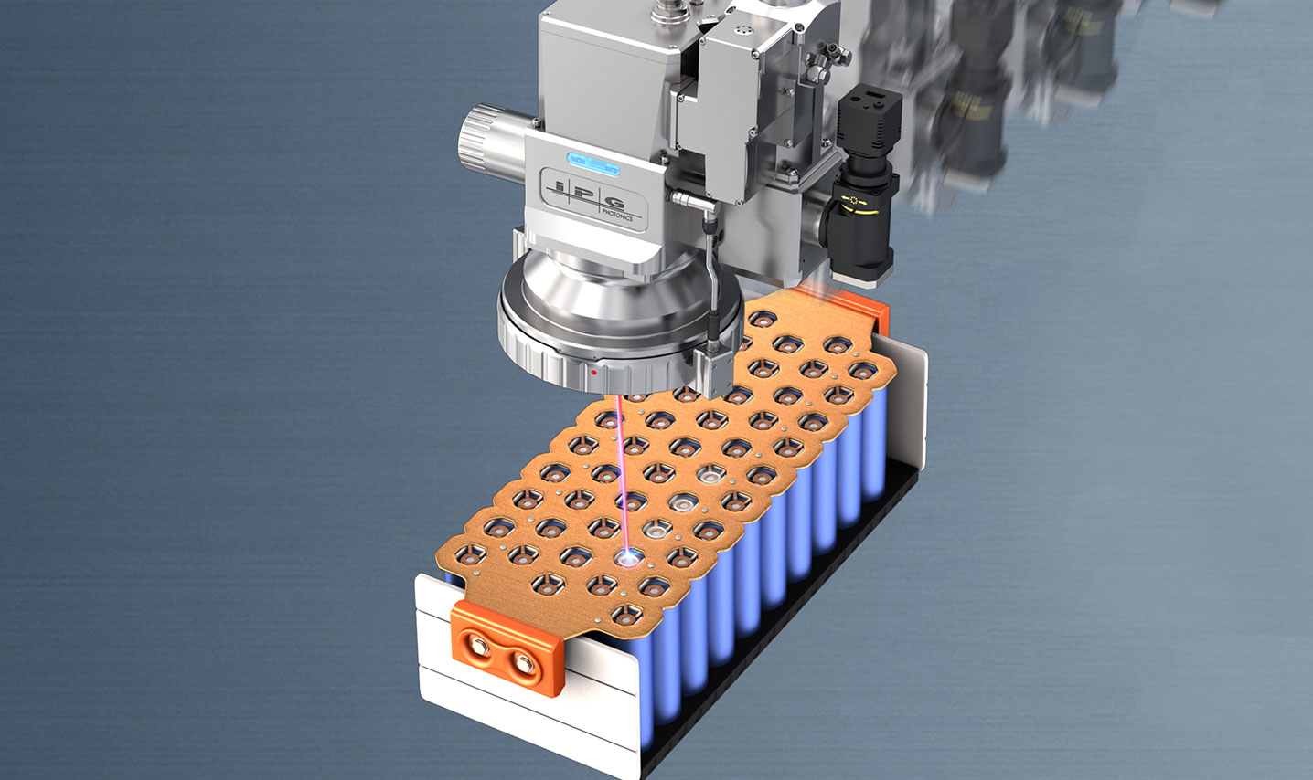 Een render van supersnel laserlassen ter plekke
