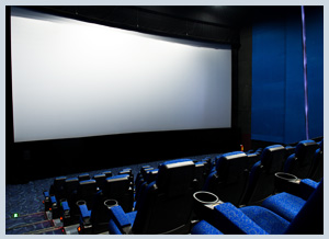 professional laser projection in movie theater
